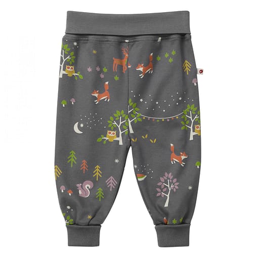 Winter woodland pull up organic cotton trousers by Piccalilly (92cm 18-24 months)