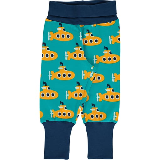 Maxomorra Submarine organic cotton rib pants  (86/92cm 18-24m)