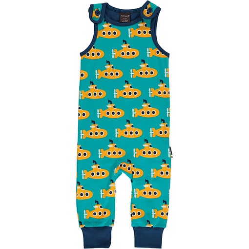 Submarine organic cotton dungarees - Maxomorra (50/56cm 0-3 months)