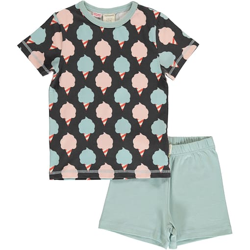 Maxomorra cotton candy organic short sleeve summer pyjamas