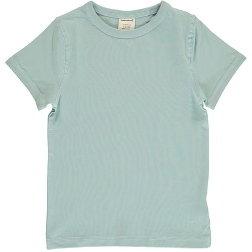 Icy blue basics short sleeve organic t-shirt by Maxomorra (122/128cm 7-8 years)