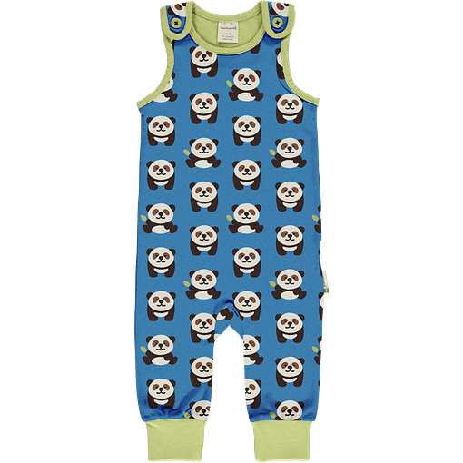 Panda organic cotton playsuit - Maxomorra (74/80cm Age 9-12 months)