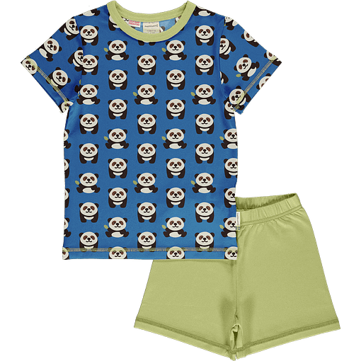 Maxomorra panda organic short sleeve summer pyjamas (98/104 3-4)