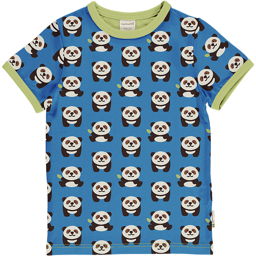 Panda print organic short sleeve t-shirt - Maxomorra
