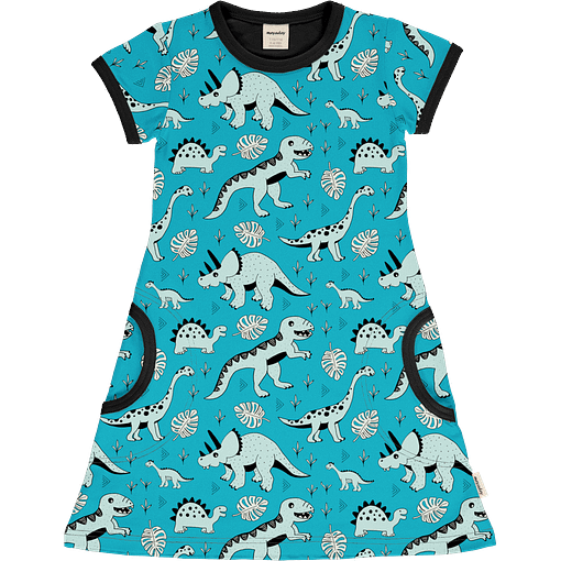 Meyadey Dinosaur organic short sleeve cotton dress (86/92 18-24 months)