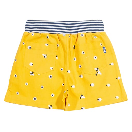 Honey bee shorts in sunny yellow organic cotton by Kite - Image 2