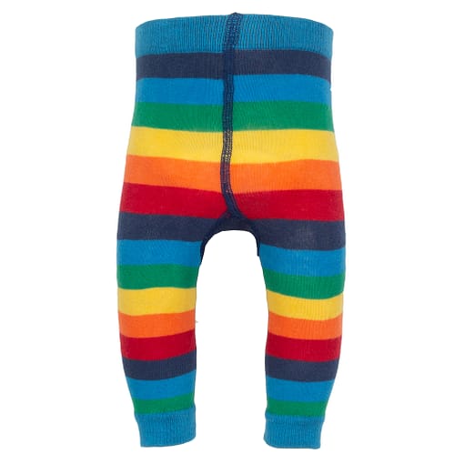 Kite rainbow stripy knit leggings in organic cotton - Image 2