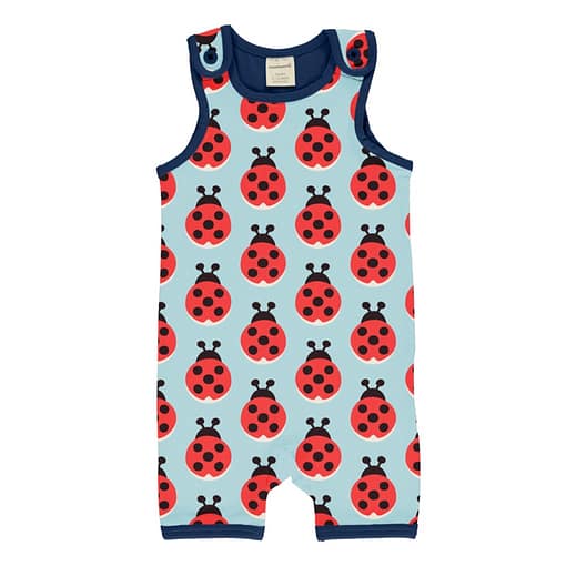 Maxomorra ladybird short dungarees