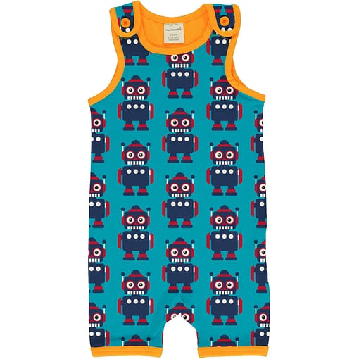 Maxomorra robot short dungarees