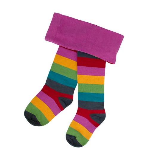 Villervalla ethical tights - rainbow stripes