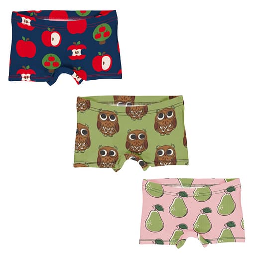 Maxomorra boxer briefs underwear apple owls pears