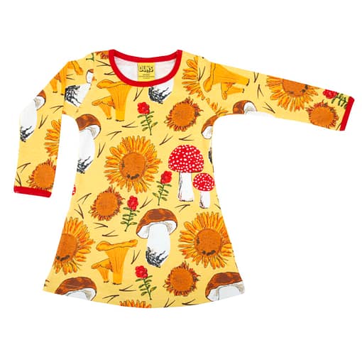 DUNS Sweden long sleeve dress sunflower