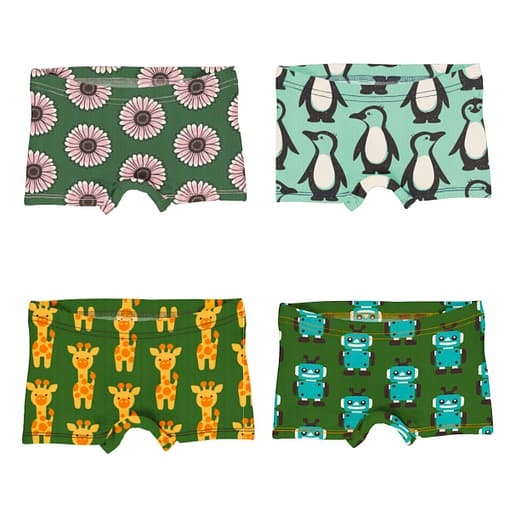 Maxomorra underwear Christmas Giraffe Robots Calendula