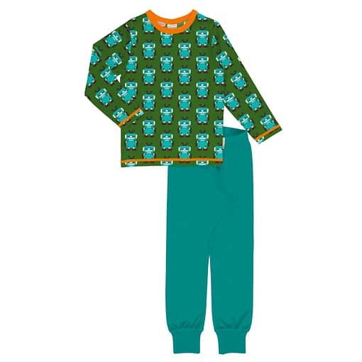 Maxomorra pyjamas robot green