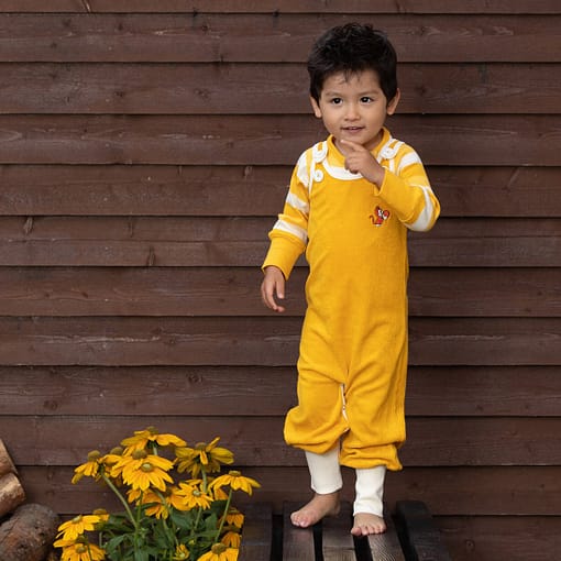 Alba Happy Crawlers Old Gold Yellow Frotte
