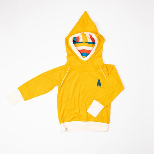 Alba Habian hood Old Gold frotte terry cotton