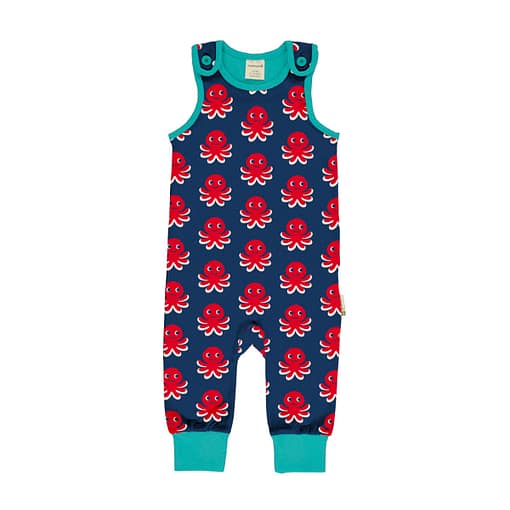 Maxomorra octopus dungarees playsuit