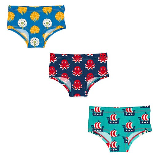 Maxomorra hipster knickers dandelion octopus viking ship