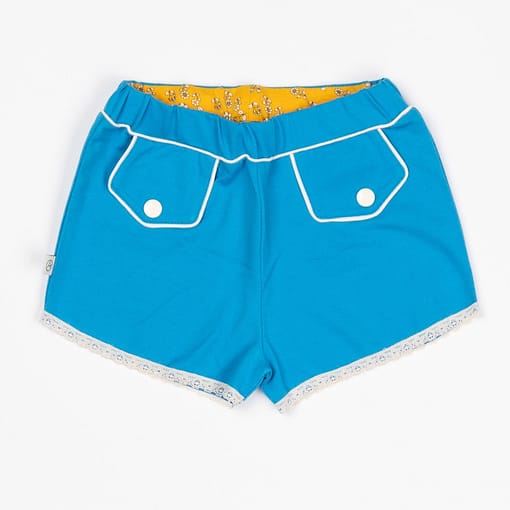 Alba of Denmark My Grandmother's shorts in Brilliant Blue organic cotton