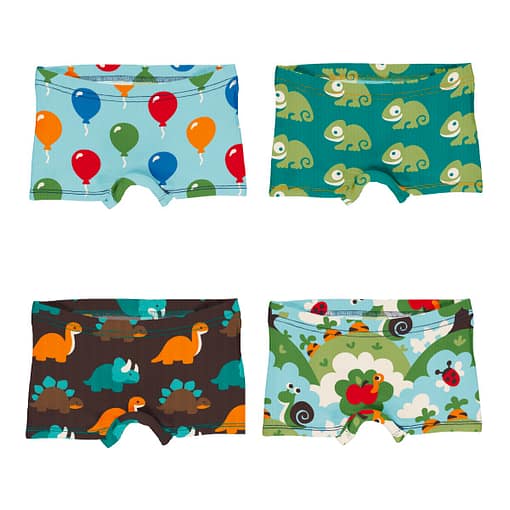 Maxomorra ethical boxer briefs Chameleon | Balloon | Garden | Dinosaur
