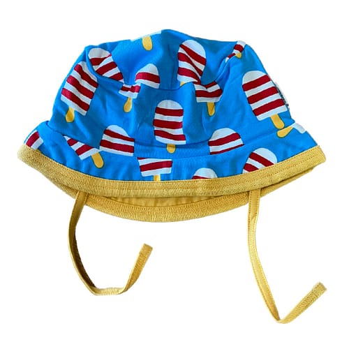 Maxomorra sun hat ice cream with ties