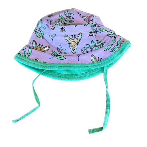 Meyadey sun hat in organic cotton | Giraffe | Citrus | Turtle | Dogs | Pirate ship - Image 2