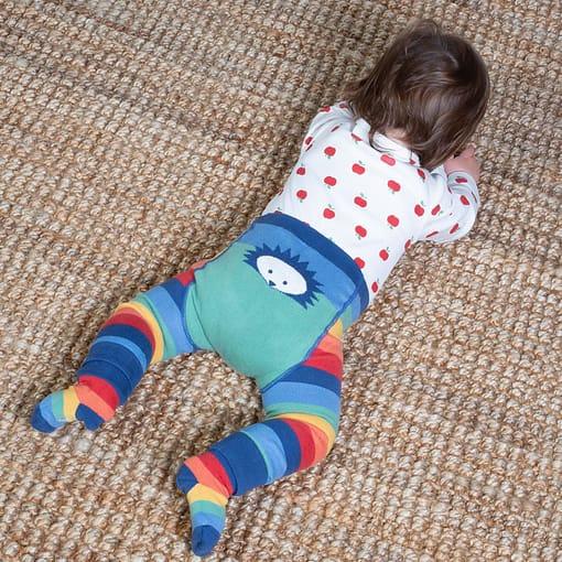 Kite rainbow hedgehog knit leggings in organic cotton - Image 3