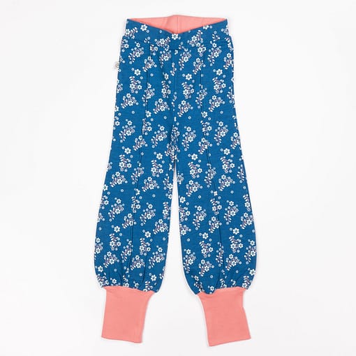 Alba Mykonos blue flower garden balloon pants