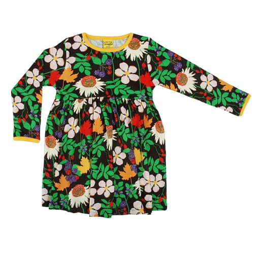 DUNS Sweden twirly dress autumn flowers