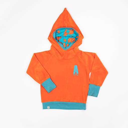 Habian hood in Dragon fire velour