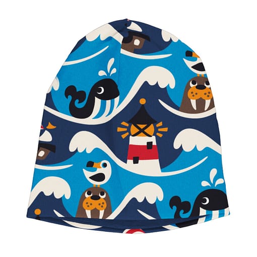 Maxomorra beanie velour ocean