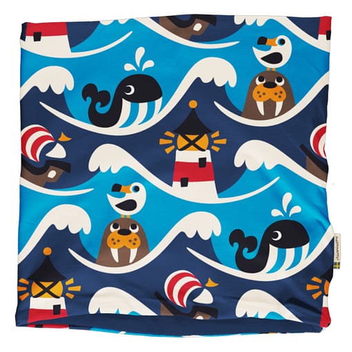 Maxomorra ocean velour neck scarf
