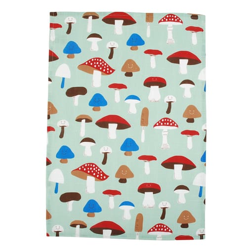 DUNS Sweden tea towel mushroom jade