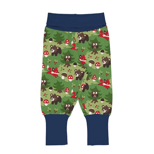 Maxomorra rib pants forest