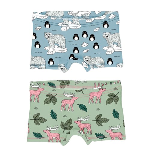 Meyadey boxer briefs floating bear and petal moose