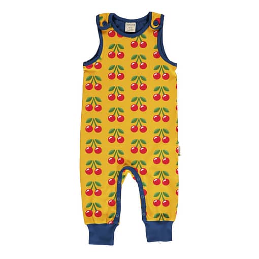 Maxomorra playsuit dungarees cherry