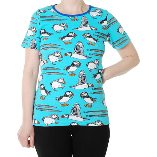 DUNS Sweden puffin blue ladies t-shirt