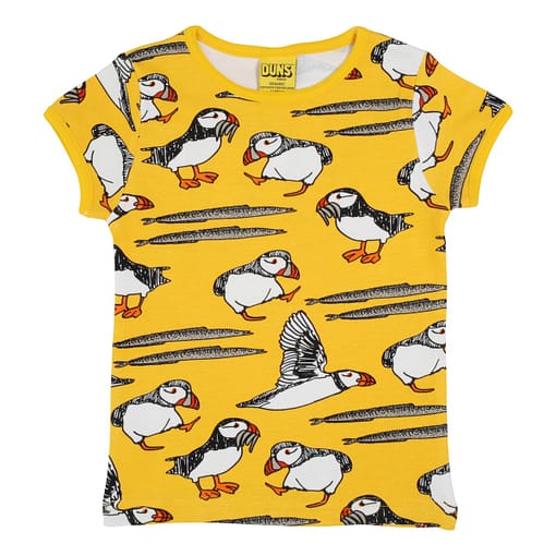 DUNS Sweden yellow puffin t-shirt