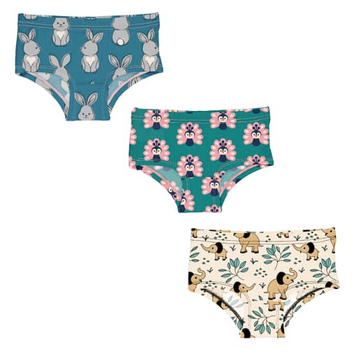 Maxomorra knickers elephant peacock rabbit