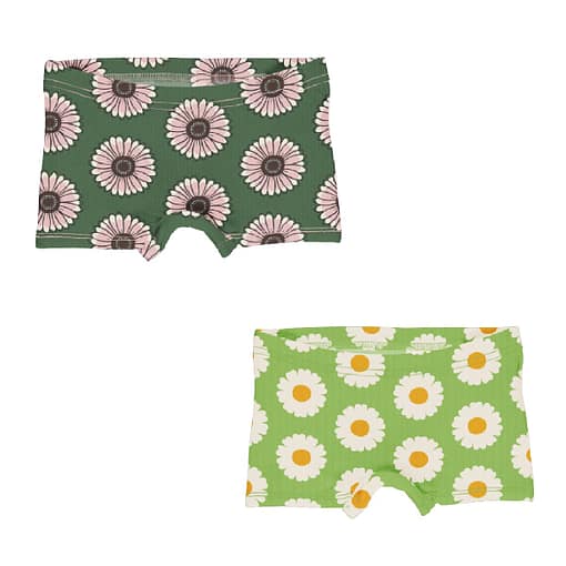 Maxomorra organic cotton boxer briefs | Green daisy 98/104 - Image 2