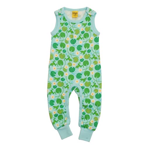 DUNS Sweden frogs and water lillies dungarees