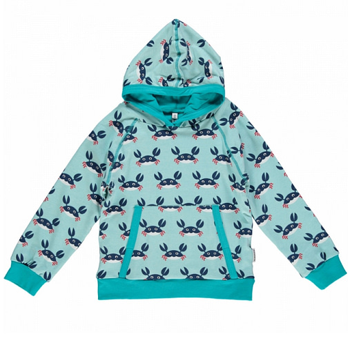 Crab hoody top by Maxomorra in organic cotton (98-104 2-4 years) 1