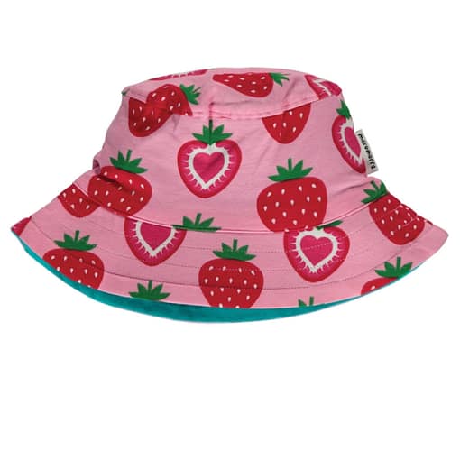 Maxomorra strawberry print organic sun hat (Age Under 2) 1