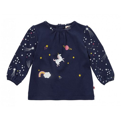 Space unicorn tunic top by Piccalilly on organic cotton 1