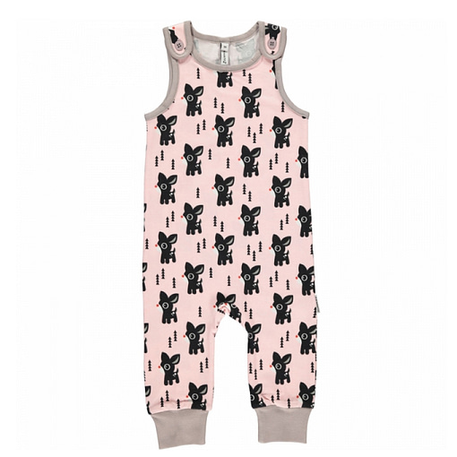 Bambi deer playsuit dungarees by Maxomorra in organic cotton 1