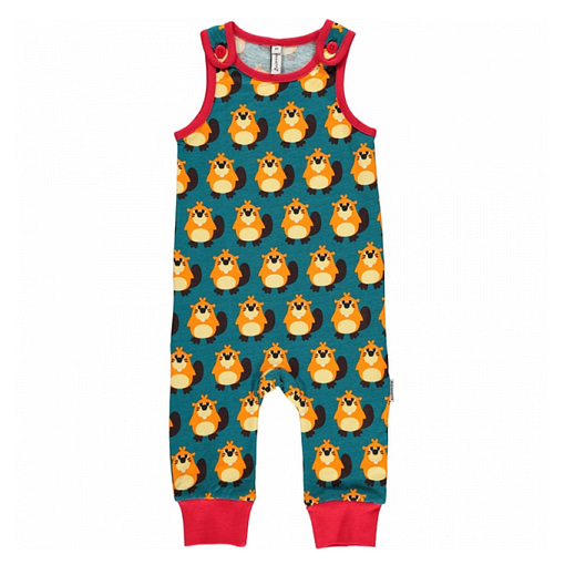 Beaver dungarees by Maxomorra in organic cotton 1