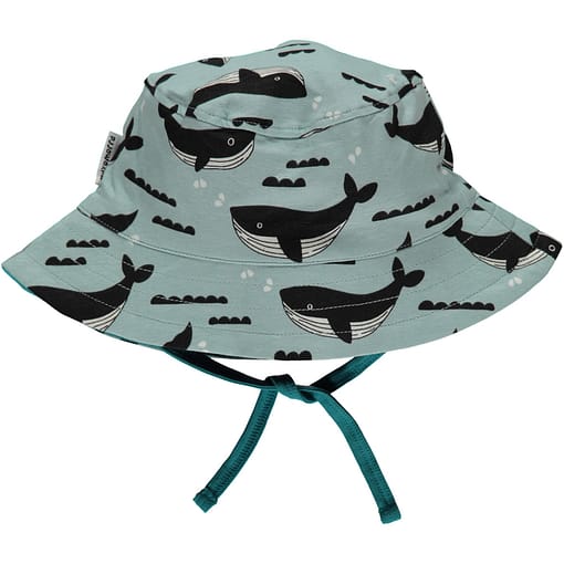 Whale ocean organic cotton sun hat from Maxomorra 1