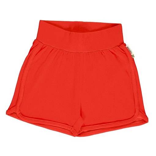 Maxomorra 'poppy red' runner shorts organic cotton ~ solid (18-24 months 86/92cm) 1