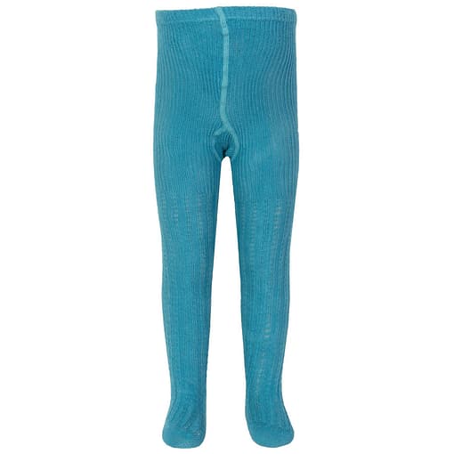 Kite blue cable rib tights in organic cotton (1-2 years) 1