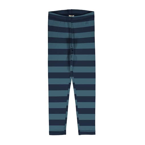 Maxomorra navy stripe leggings